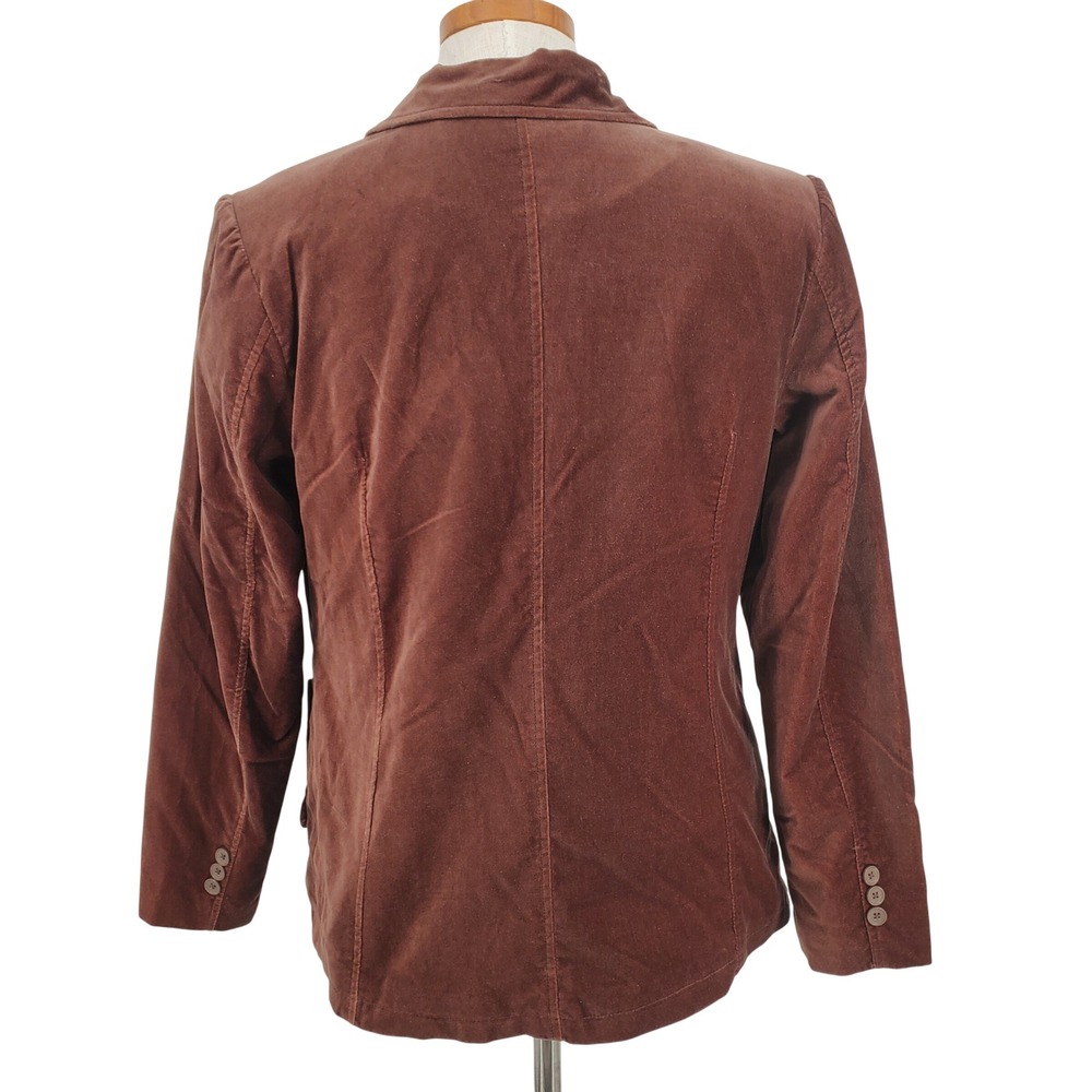 Denim & Co Womens Size Small Brown 3 Button‎ Blazer Pockets Lined Structured New - Picture 9 of 9